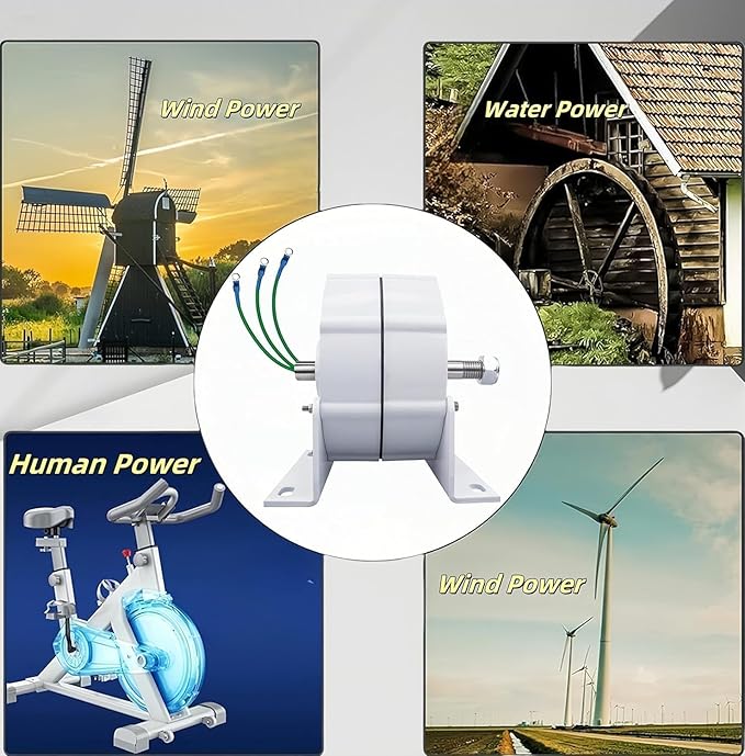 12000W low rpm permanent magnet generator, 3 Phase Gearless Permanent Magnet AC Alternator Water Wind Turbine Generator With Rectifier,Wind turbine with rectifier (380 Volts)