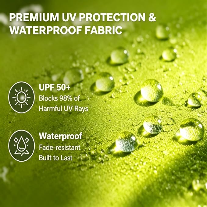 11FT 8Ribs Cantilever Umbrella Replacement Canopy,2026 Upgraded Patio Umbrella Canopy Replacement Cover,Uv-Resistant Protection Waterproof Cantilever For Garden, Backyard, Pool