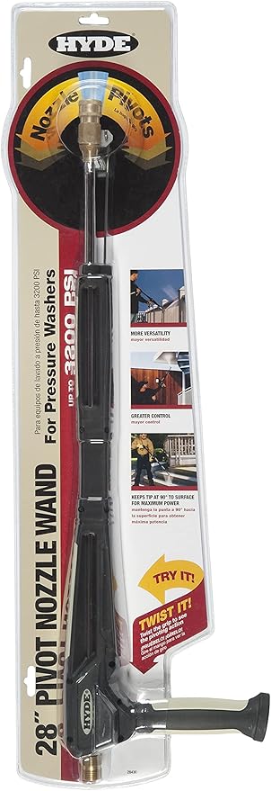 Hyde 28430 28-Inch Pivot Nozzle Universal Pressure Washer Wand