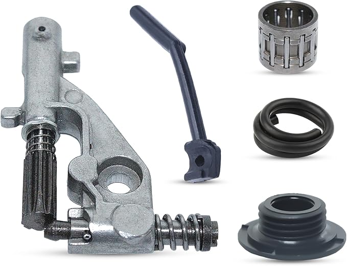 Oil Pump Pressure Line Kit for Husqvarna 455 Rancher 455E 460 461 Chain Saw Replace 544180104, 537261501 & Worm Gear Oiler Pinion