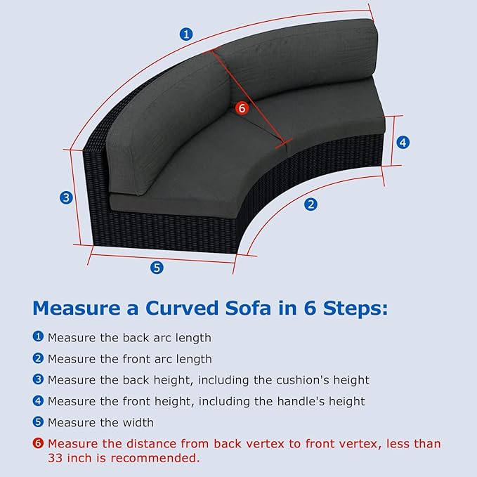 SunPatio Outdoor Curved Sectional Sofa Cover, Heavy Duty Waterproof Patio Couch Cover, All Weather Protection Furniture Protector with Sealed Seam, 190"(back)/128"(front)L x 36"W x 39"/24"H, Taupe