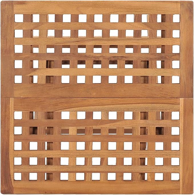 3 Piece Folding Patio Dining Set, Solid Teak Wood Bistro Set with Anthracite Cushions, Small Outdoor Table and 2 Chairs for Garden, Terrace and Balcony Space-Saving Furniture