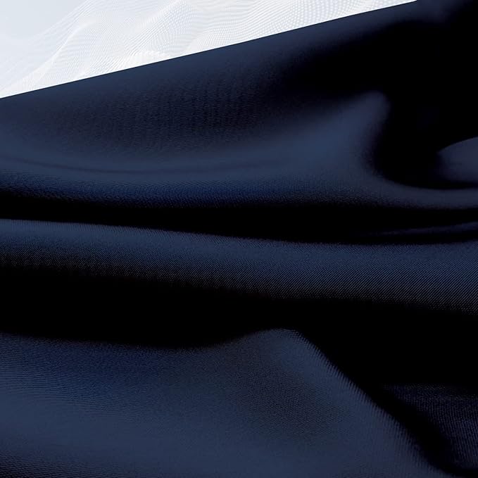 BLUU BANYAN 10 FT Patio Offset Umbrella Outdoor Cantilever Umbrella Hanging Umbrellas, 24 Month Fade Resistance & Water-repellent UV Protection Solution-dyed Fabric Canopy with Infinite Tilt, Crank & Cross Base (Navy Blue)