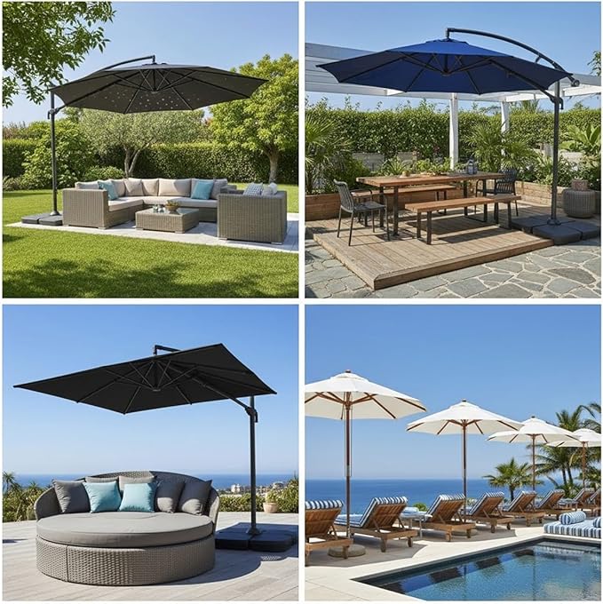 Outdoor Umbrella Replacement Canopy, 6 Ribs 8 Ribs Patio Umbrella Replacement Top Cover, 6.6ft 9 ft 10ft 13ft Waterproof Umbrella Top Canopy Fabric Replacement Canvas(Pink,6.6FT 8-Ribs)