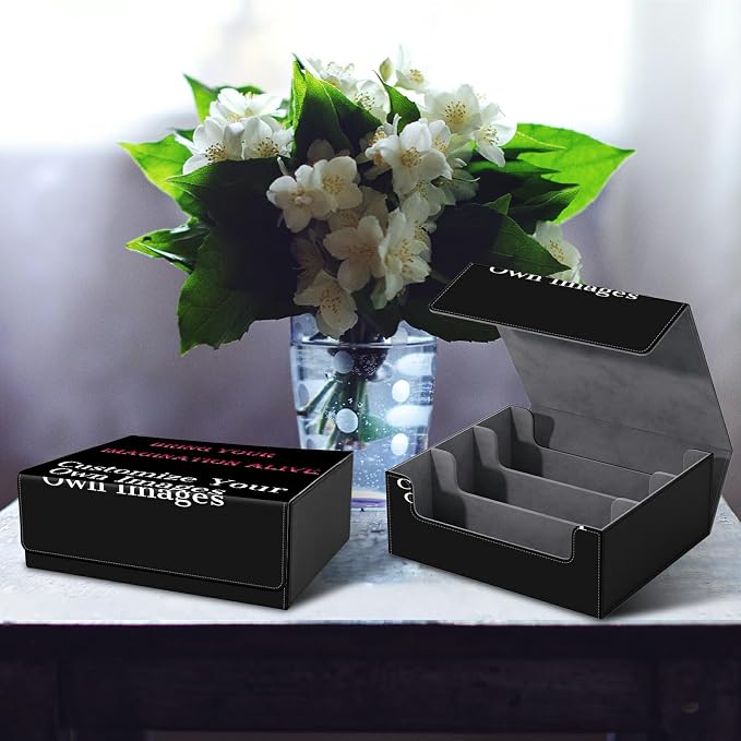 Large Card Deck Box for MTG, Fits 1200+ Sleeved Cards, PU Leather Storage Case with Strong Magnetic Closure, Multiple Colors Available for TCG CCG Baseball Card Collections, Custom