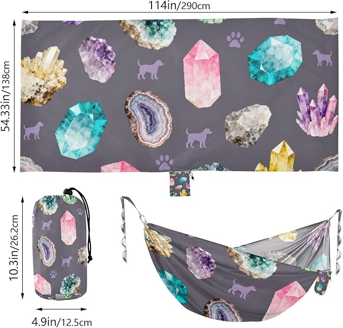 Crystal and Pet Camping Hammock Fabric for Outside Patio Garden
