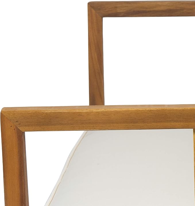 Christopher Knight Home Beatrice Outdoor 4 Seater Acacia Wood Chat Set, Teak and Beige