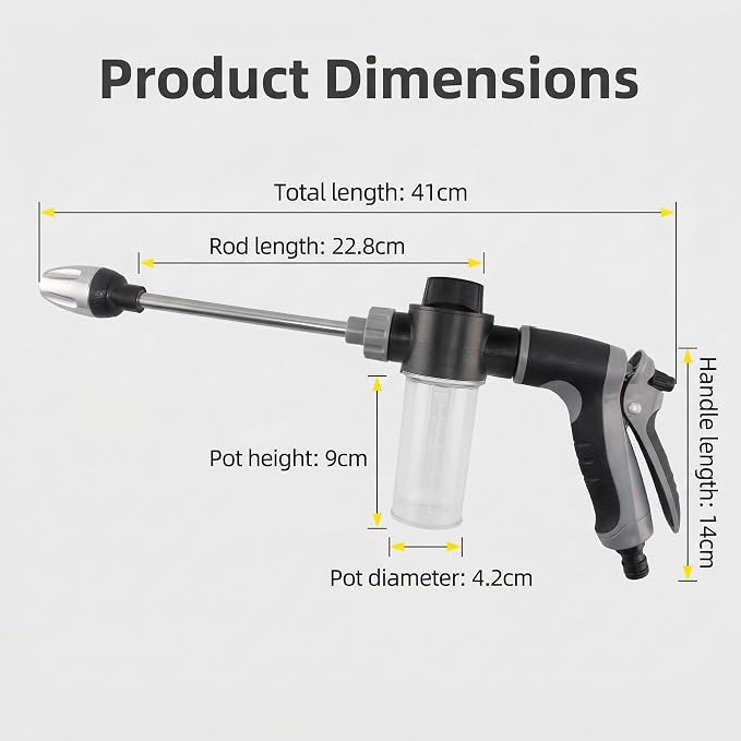 Pressure Washer - 15x More Powerful Than Hoses, Upgraded High Power Electric Cleaner, with 360° Rotating for Effortless Dirt & Stain Removal Three Spray Modes (Style B)