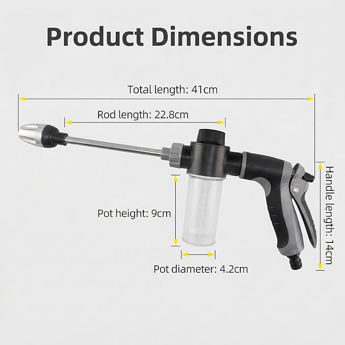 Pressure Washer, 15x More Powerful Than Hoses, 2026 Upgraded High Power Electric Cleaner with 360° Rotating Portable Outdoor Cleaning Tool (A)