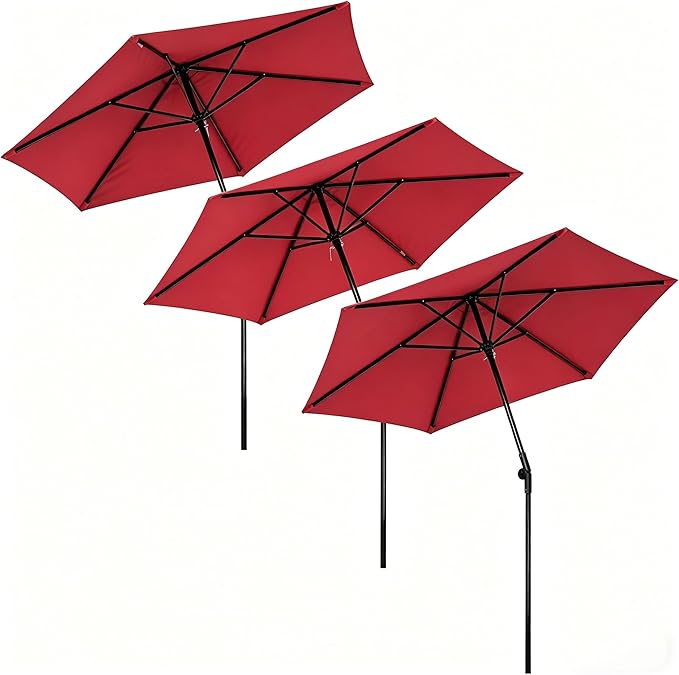 Yescom 7.5ft Outdoor Bistro Market Table Umbrella for Restaurant Cafe Rental Patio 250th Celebration Lawn Party Event Shade Yard Deck Railing Parasol
