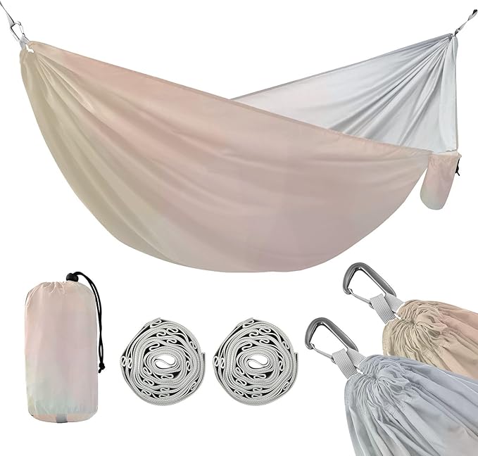 Color Gradient 330lb Capacity Camping Hammocks Indoor Hammock for Patio Backyard Lounge Base Silla colgante para Patio Exterior
