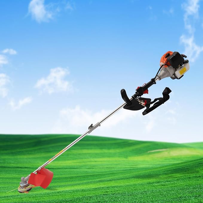 2-Stroke Gas Powered Weed Wacker, 33CC Cordless Lawn Edgers Lawn Edger Grass Eater Gas Powered Weed Wacker Brush Cutter Blade with Goggles for Agriculture Forestry Landscaping (33CC)