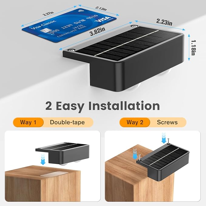 Bridika Solar Deck Lights Outdoor 12 Pack, Bright Solar Fence Lights with Lens, 3 Color Modes IP65 Waterproof Large Size Step Lights for Outside, Fence, Stair, Backyard, Patio, Wall