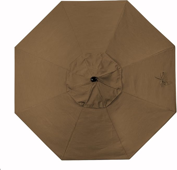California Umbrella Replacement Canopy Cover in Sunbrella Teak, 7.5' Round