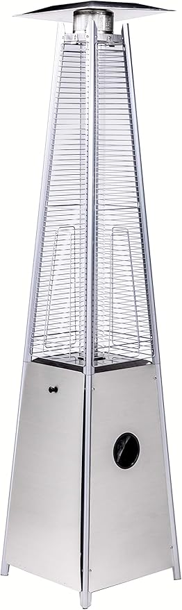 Legacy Heating Quartz Galss Tube Patio Heater, Visual Flame Heater 40000BTU (Stainless Steel)