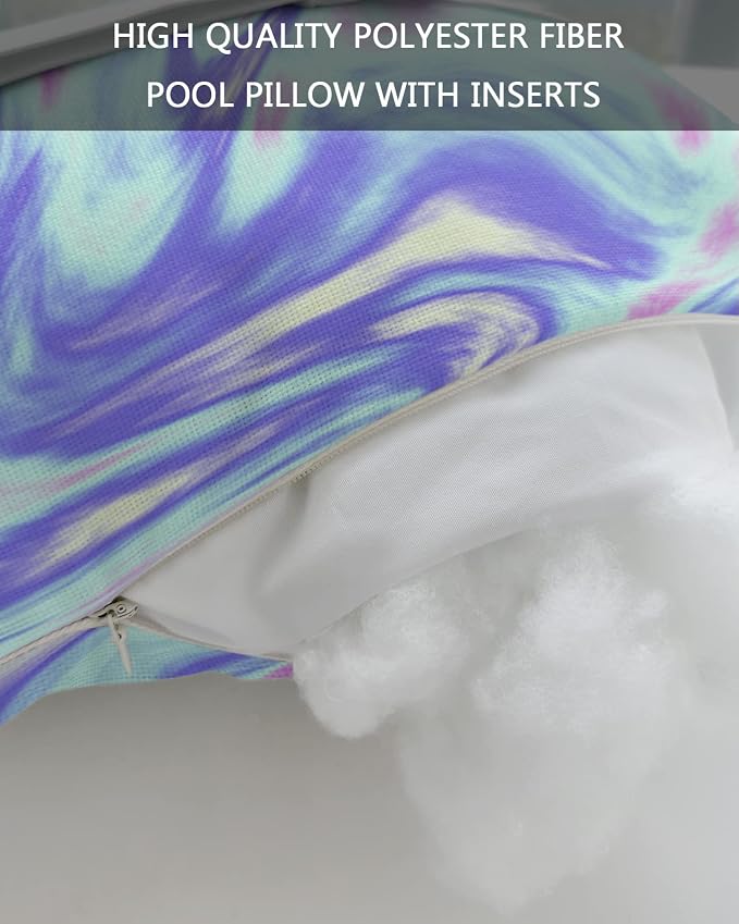 Outdoor Pillows Covers with Inserts Modern Abstract Gradient Ombre Fluid Watercolor Waterproof Pillow with Adjustable Strap Throw Pillows for Patio Furniture Recliner Lounge Chair, 11x16 inch, 1PCS