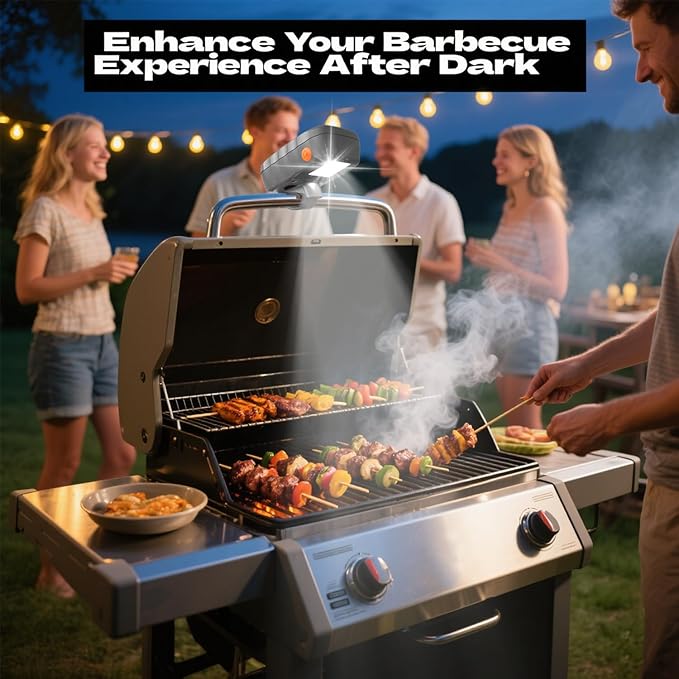 Auto-On/Off Griddle Light Fit for 17"/22"/28"/36" Blackstone Griddles - Grill Lights for Outdoor Grill, Rain Proof BBQ Light Fit for Gas Grill/Charcoal Grill/Flat Top Griddle, Batteries Included
