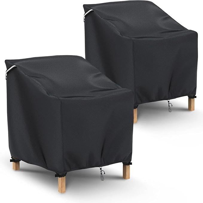 Gasadar Patio Chair Cover - 2 Pack, Patio Furniture Covers Waterproof, Heavy Duty Outdoor Chair Covers, Lawn Outdoor Furniture Cover -33" W x 35" D x 38" H