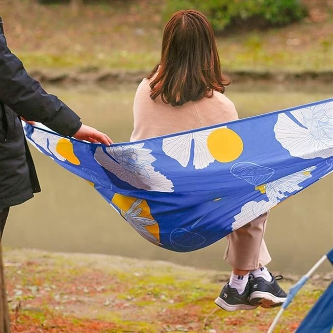 Hammock 260x150cm Polyester Hammock for Hanging 2 Person Fabric with Travel Bag Hamock Outside(C)