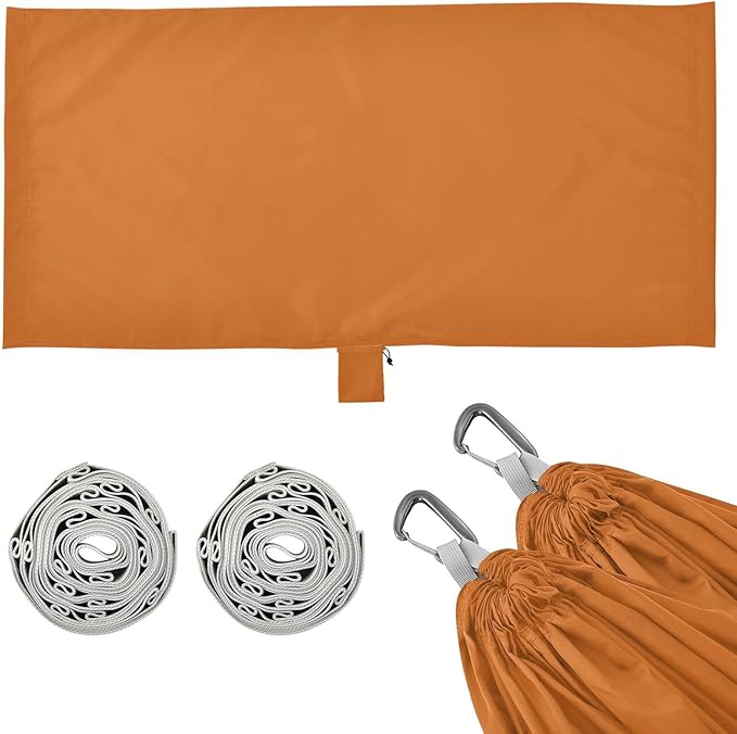 Chocolate Orange Solid Color 330lb Capacity Hammocks for Camping with Portabl Carry Bag Rope Hammock for Indoor Outdoor Patio hamacas para Deck