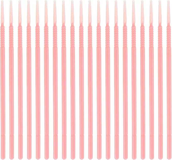 M METERXITY 20-Pack Pollinator Brush, 0.08inch/2mm Plastic Vegetable Pollinator Pen Manual Pollination Tool for Gardening/Greenhouse/Hydroponic Plants/Flower [Light Pink]