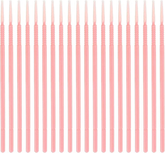 M METERXITY 20-Pack Pollinator Brush, 0.08inch/2mm Plastic Vegetable Pollinator Pen Manual Pollination Tool for Gardening/Greenhouse/Hydroponic Plants/Flower [Light Pink]