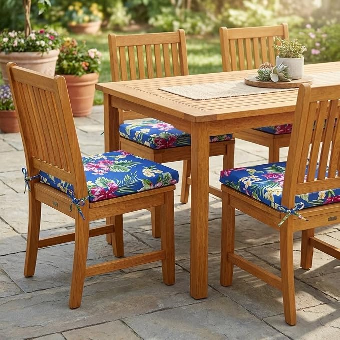 BrylaneHome Bh Outdoor Performance Patio Chair Cushion - Bright Cobalt Cabana
