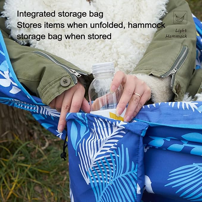 Double Camping Hammock, Lightweight Nylon Portable Hammock with Ropes, Travel Hanging Hammock with Carrying Bag, for Indoor Travel Beach (Color : Doubled, Size : 230x100cm)