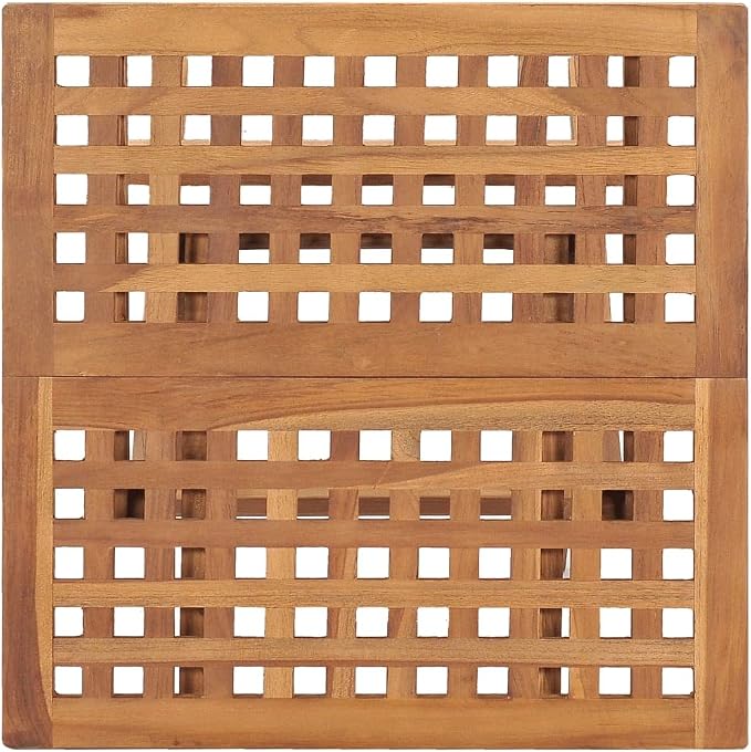 3 Piece Folding Outdoor Patio Dining Set with Cushion, Solid Teak Wood Table and 2 Chairs for Garden, Deck, Porch - Space Saving, Weather Resistant, No Assembly Required Furniture