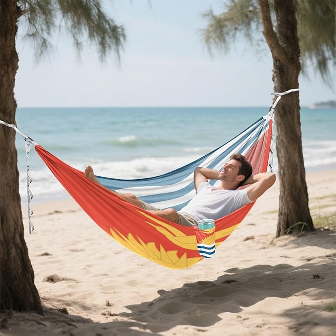National Flag of Kiribati Hammocks with Portabl Carry Bag Backyard Hammock for Indoor Outdoor Patio