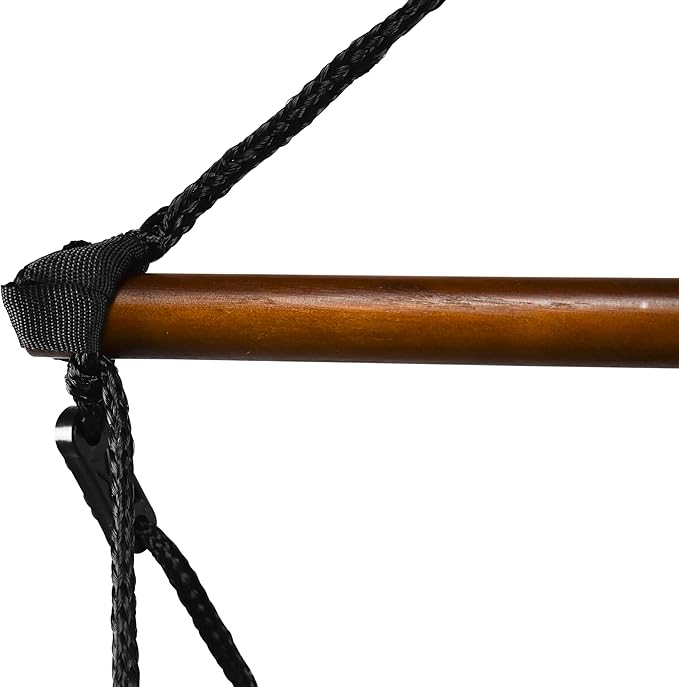 Hammaka Hanging Hammock Air Chair, Wooden Dowels, Black