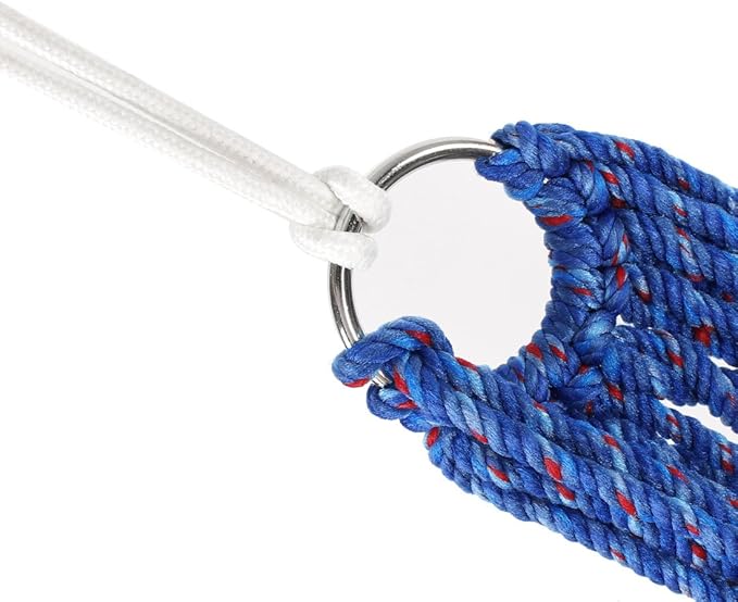 Ruilogod Camping Travel Portable Twist Rope Mesh Hammock 200 x 150cm Blue (id: 569 8da 4d3 771 87a