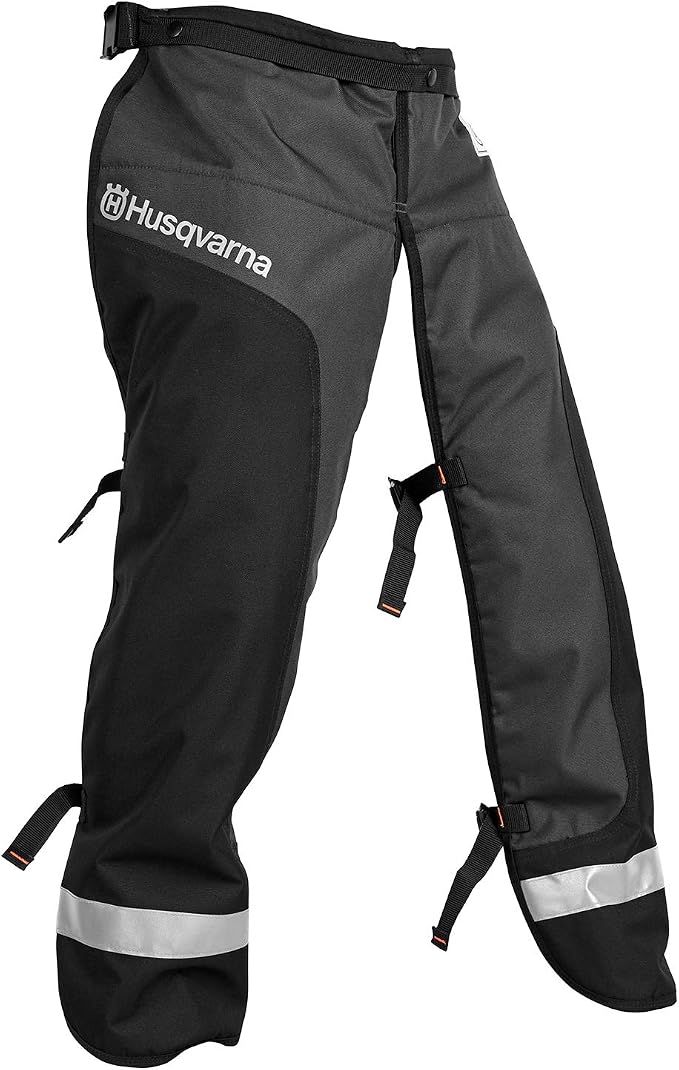Husqvarna Classic Personal Protective Power Kit with Chainsaw Chaps & Oregon Universal Chainsaw Field 7pc Sharpening Kit - Includes 5/32-Inch, 3/16-Inch