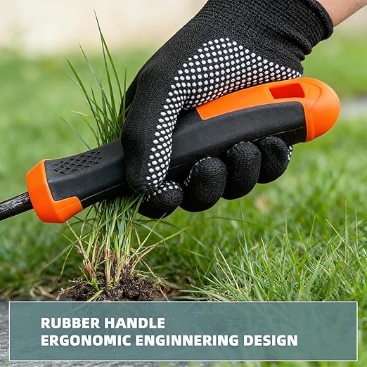 Weed Puller Tool, Durable Garden Weeder, Dual-Purpose Manual Weed Remover with Manganese Steel Teeth, Portable Uprooting Tool for Vegetable Gardens & Backyard