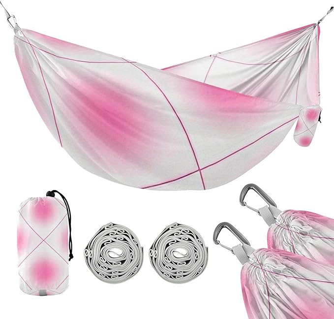 Magenta Checkered Dot Rhombus Plaid 330lb Capacity Hammocks Hanging Hammock for Camping Travel Accessories hamaca para acampar