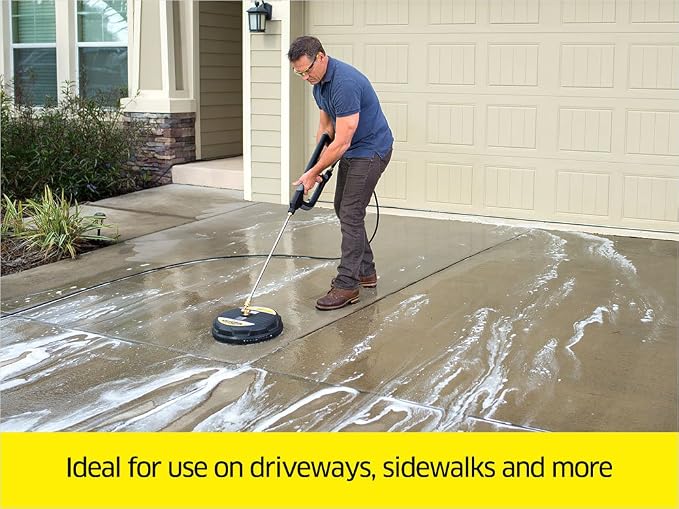 Karcher 15-Inch Pressure Washer Surface Cleaner Attachment, 3200 PSI Rating & American Hydro Clean PLQ25-33B-AHC Stainless Steel Quick Connect Lance, 33"