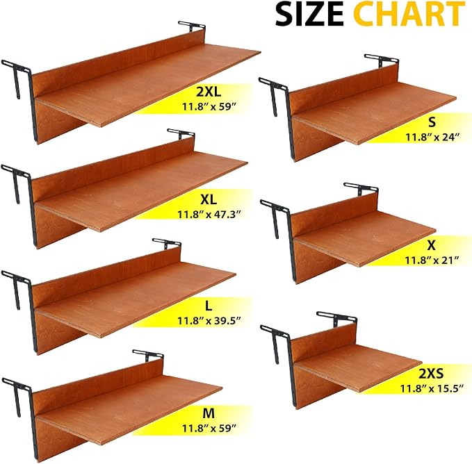 Balcony Bar Table for Railings, Outdoor Folding Deck Rail Table for Patio, Balcony Hanging Desk for Many Railings Compatible, Wooden Bar Serving Table for Porch (Grey, M: 31.5 x 11.8 inches)