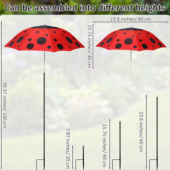 Plant Umbrellas for Outdoor Plants, Large Garden Plant Umbrella Shade Upgraded Adjustable Angle Height for Potted Plants Garden Beds
