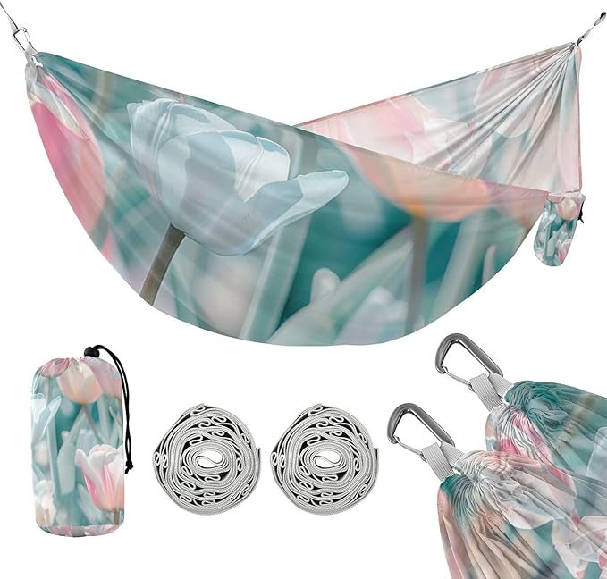 Flower Dreams 330lb Capacity Camping Hammocks with Hanging Rope Fabric Hammock for Indoor Outdoor Patio hamacas para Patio