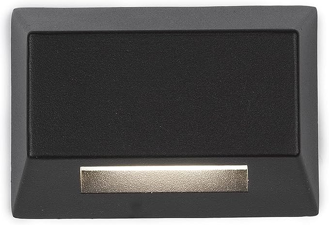 WAC Landscape Lighting, Rectangular LED 12V Deck and Patio Light 2700K Warm Built-in LED in Black