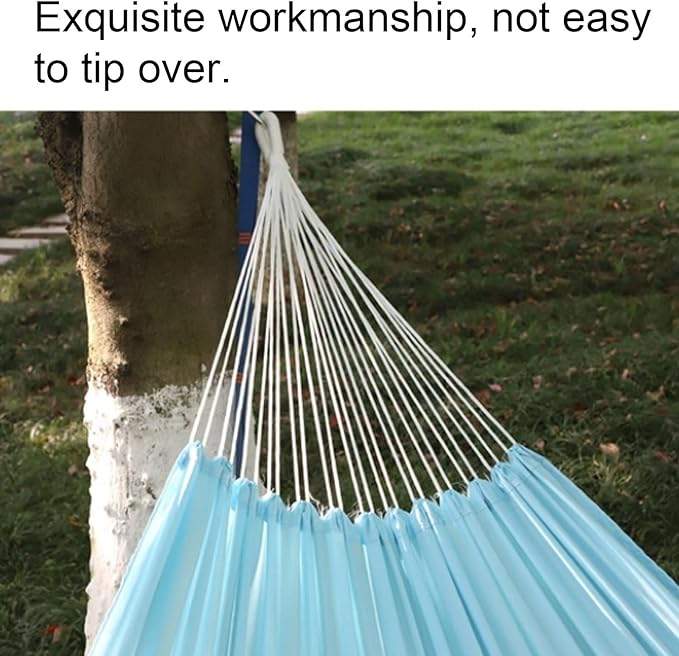 Portable Polyester Hammock Outdoor Camping Multifunctional Lightweight Portable Easy to Install Tree Hanging Hammock Comfortable(Green)