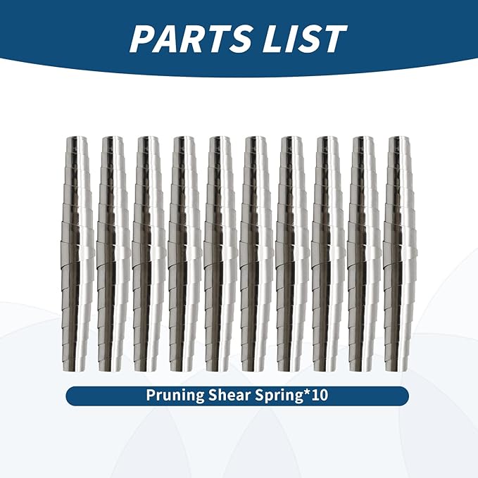 10PCS 3.14" Replacement Spring for Garden Pruning Shears, Replacement Pruning Shear Spring, Stainless Steel Spare Spring