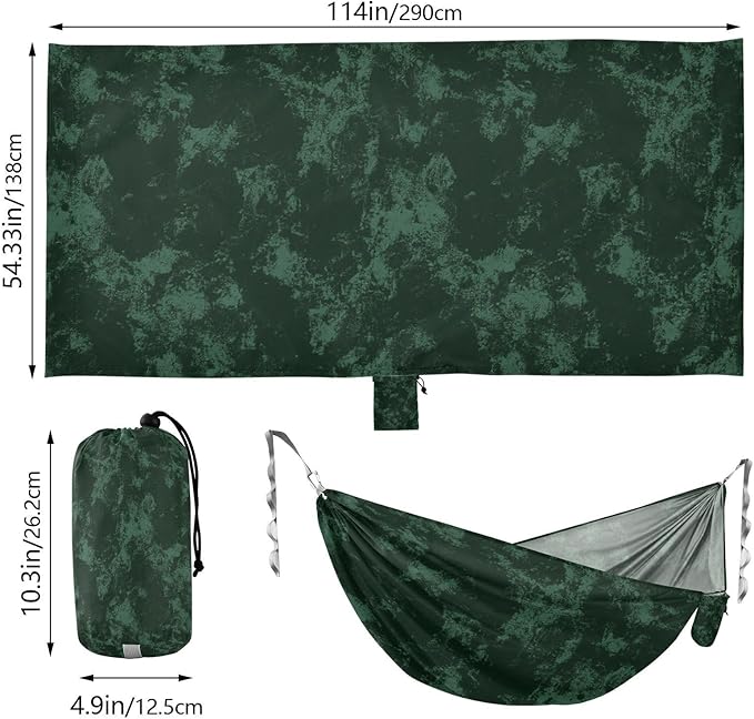 Vintage Solid Color Grain Black Green 330lb Capacity Hammocks for Camping with Hanging Rope Portable Hammock for Patio Backyard Lounge Base hamacas para adultos