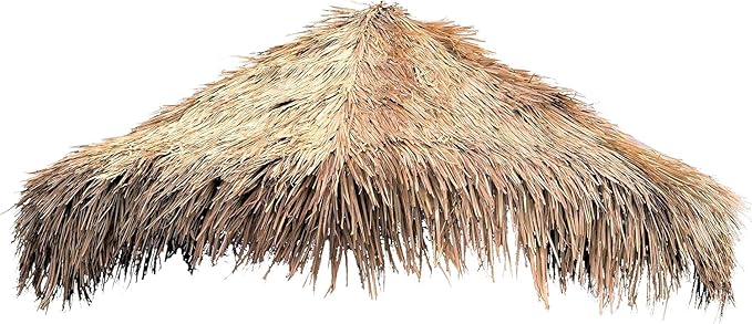 amaZulu Tiki Thatch Umbrella Cover 7ft – Hand-Woven Mexican Palm Leaf, Natural Tiki Bar & Patio Shade Cap, Fits Standard Commercial Grade Metal Frame Umbrellas, Lasts 2–5 Years in Dry Climates