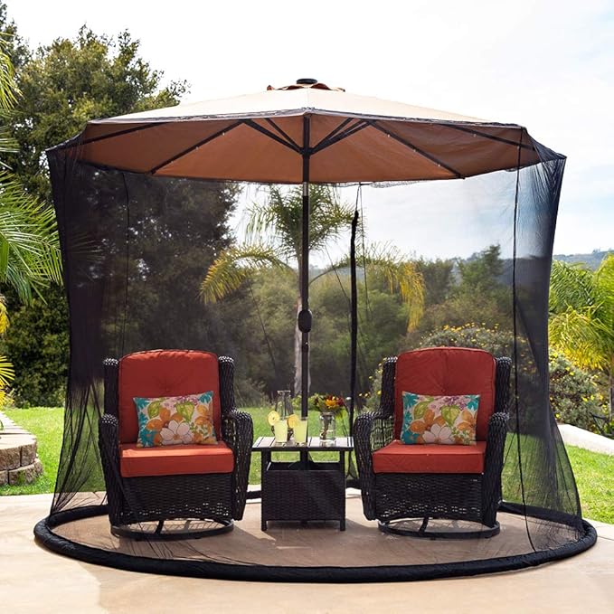 Umbrella Net, Fits 9-11 ft Umbrellas, Mosquito Netting Table Screen for Outdoor Patio