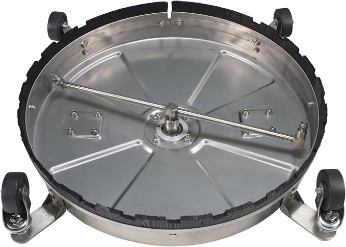 BE Power Equipment 20" Whirl-A-Way Stainless Steel Commercial Pressure Washer Surface Cleaner for Hot/Cold Water