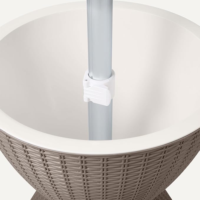 Amazon Basics - Patio Bar Table with 8 Gallon Cooler, Wicker Style