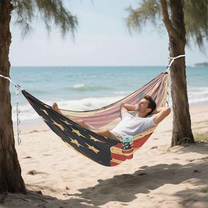 National Vietnam War Veterans Day Army Soldier with The Gun Outdoor Hammock with Tree Straps Tree Hammock for Outside Beach Patio Garden
