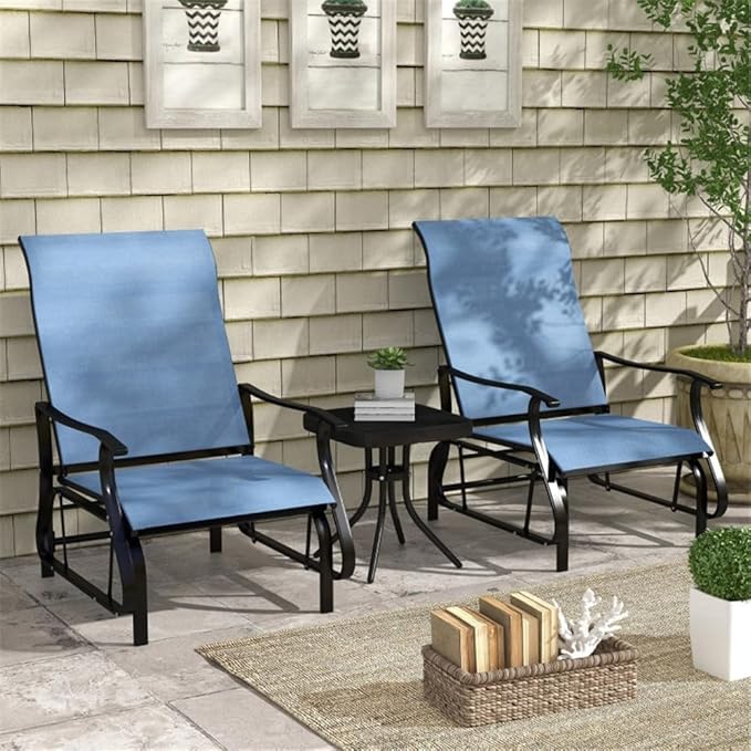 3 Pieces Patio Furniture Set with Chairs and Side Table for Garden,Porch,Outdoor Chairs Set 3 Piece with Table and Chairs, Outdoor Furniture Patio Conversation Set