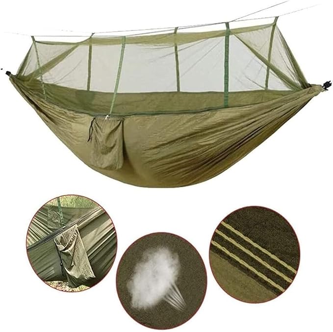 Hangmat Hammocks for Outside with Mosquito Net,Camping Hammock Lightweight Portable Parachute 2 Person Outdoor Hammock Buiten Hammock